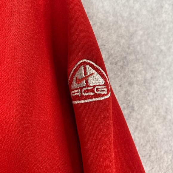 Vintage Nike ACG Mens M Therma Fit Red 1/2 Zip Pullover - Picture 3 of 8